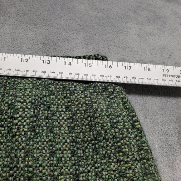 Ann Taylor Loft 51% Wool Short Lined Skirt Tweed Green White Black Wm Sz 10 - Picture 8 of 9